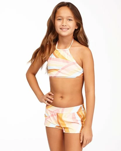 BILLABONG Girls' Sea Of Gold Swim Shorts MULTI 1 BILLABONG Girls' Sea Of Gold Swim Shorts MULTI