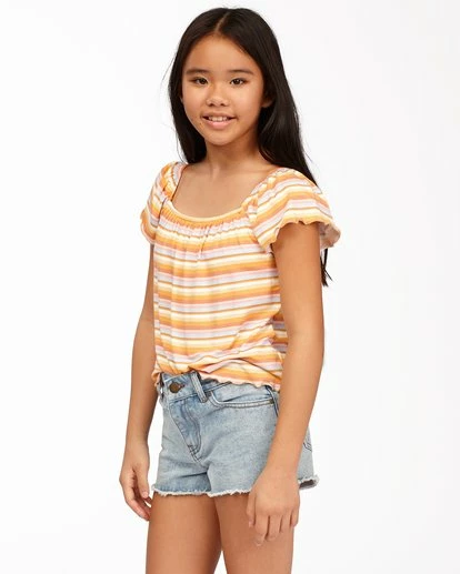 BILLABONG Girls' Drift Away Jr Cut-Off Denim Shorts WASHED DENIM 2 BILLABONG Girls' Drift Away Jr Cut-Off Denim Shorts WASHED DENIM - Image 2