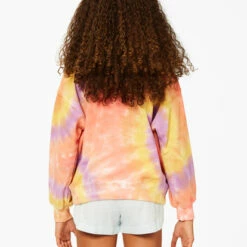 BILLABONG Girls' Paradise Tie-Dyed Crewneck Sweatshirt MULTI 7 BILLABONG Girls' Paradise Tie-Dyed Crewneck Sweatshirt MULTI -girls Sales Store abgft00128 billabongw mul bck1