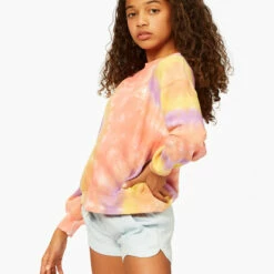 BILLABONG Girls' Paradise Tie-Dyed Crewneck Sweatshirt MULTI 6 BILLABONG Girls' Paradise Tie-Dyed Crewneck Sweatshirt MULTI -girls Sales Store abgft00128 billabongw mul sd1
