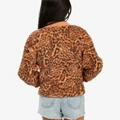 BILLABONG Girls' Wild Zip-Up Bomber Jacket ANIMAL -girls Sales Store abgft00134 billabongw ani bck1
