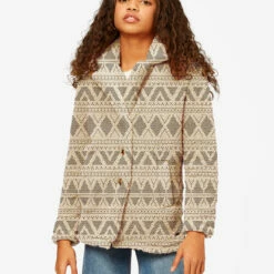 BILLABONG Girls' The Brighton Mini Button-Up Jacket SALT CRYSTAL 1