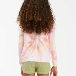 BILLABONG Girls' Making Waves Crewneck Sweatshirt MULTI -girls Sales Store abgft00138 billabongw mul bck1