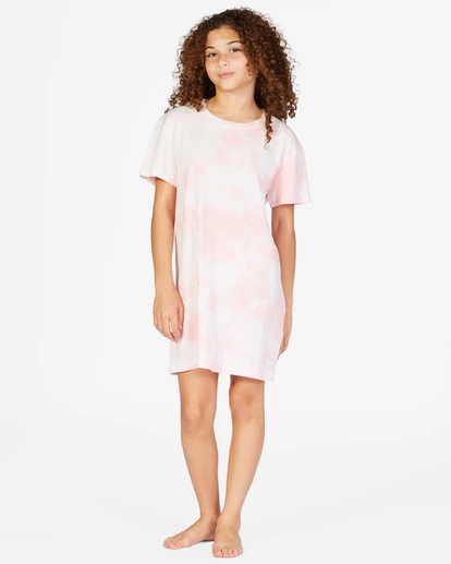 BILLABONG Girls' Keep It Beachy T-Shirt Dress CORAL PINK 4 BILLABONG Girls' Keep It Beachy T-Shirt Dress CORAL PINK - Image 4