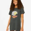 BILLABONG Girls' Keep It Beachy T-Shirt Dress CORAL PINK