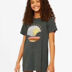 BILLABONG Girls' Keep It Beachy T-Shirt Dress CORAL PINK
