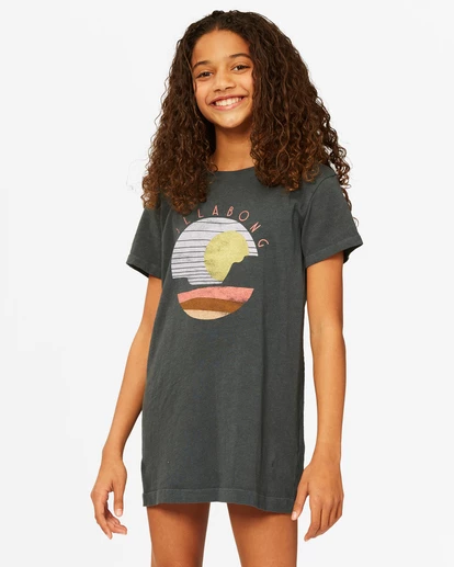 BILLABONG Girls' Keep It Beachy T-Shirt Dress CORAL PINK 1 BILLABONG Girls' Keep It Beachy T-Shirt Dress CORAL PINK