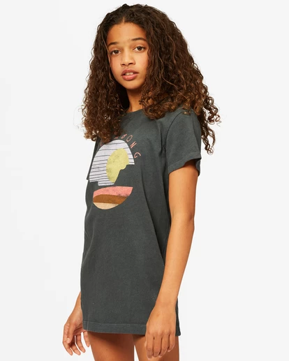 BILLABONG Girls' Keep It Beachy T-Shirt Dress CORAL PINK 7 BILLABONG Girls' Keep It Beachy T-Shirt Dress CORAL PINK - Image 7