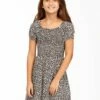BILLABONG Girls' Beach Love Knit Dress BLACK MULTI