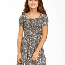 BILLABONG Girls' Beach Love Knit Dress BLACK MULTI