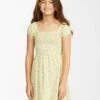 BILLABONG Girls' Beach Love Knit Mini Dress LEMONADE