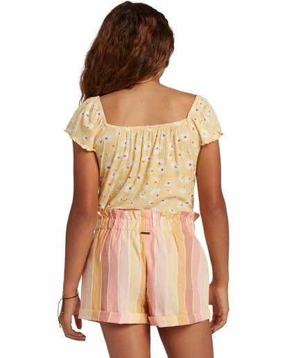 BILLABONG Girl's It's All Daisy Top MIMOSA 3 BILLABONG Girl's It's All Daisy Top MIMOSA - Image 3