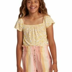 BILLABONG Girl's It's All Daisy Top MIMOSA
