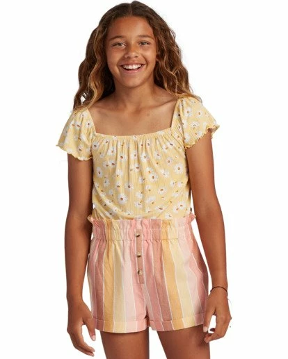 BILLABONG Girl's It's All Daisy Top MIMOSA 1 BILLABONG Girl's It's All Daisy Top MIMOSA