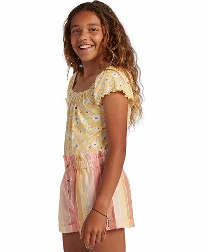 BILLABONG Girl's It's All Daisy Top MIMOSA 2 BILLABONG Girl's It's All Daisy Top MIMOSA - Image 2