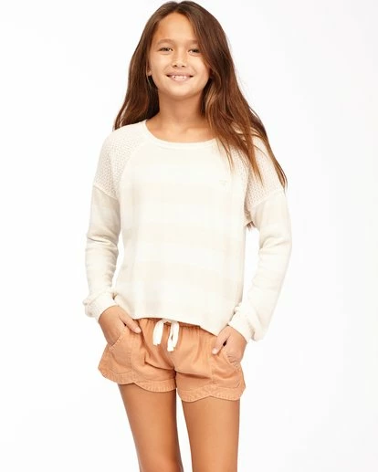 BILLABONG Girls' Fresh Start Knit Top ANTIQUE WHITE 1 BILLABONG Girls' Fresh Start Knit Top ANTIQUE WHITE
