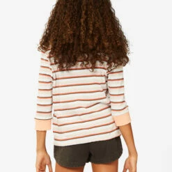 BILLABONG Girls' Going Striped Long Sleeve Top MULTI -girls Sales Store abgkt00141 billabongw mul bck1