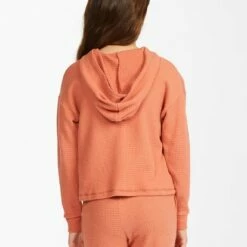 BILLABONG Girls' Cozy Time Hooded Long Sleeve Thermal Top CIDER -girls Sales Store abgkt00147 billabongw mmq0 bck1