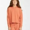 BILLABONG Girls' Cozy Time Hooded Long Sleeve Thermal Top CIDER