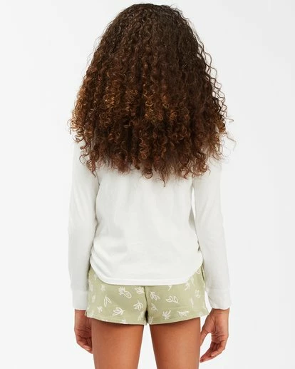BILLABONG Girls' Pineapple Palms Short Sweatshorts AVOCADO 3 BILLABONG Girls' Pineapple Palms Short Sweatshorts AVOCADO - Image 3