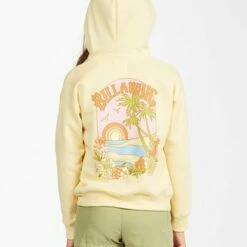 BILLABONG Girls' Pacific Vibrations Pullover Graphic Hoodie BUTTERMILK -girls Sales Store abgsf00130 billabongw yej0 bck1