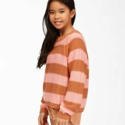 BILLABONG Girls' Zig Zag Crewneck Sweater COCONUT