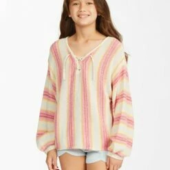 BILLABONG Girls' Baja Sea Pullover Sweater MULTI