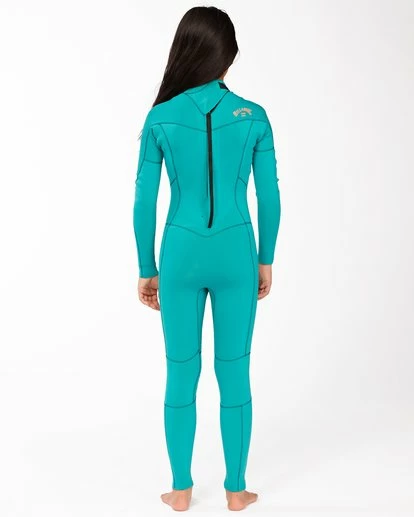 BILLABONG 3/2 Girls' Synergy Back Zip Full Wetsuit ISLAND GREEN 4 BILLABONG 3/2 Girls' Synergy Back Zip Full Wetsuit ISLAND GREEN - Image 4