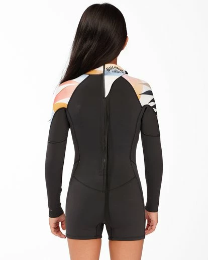 BILLABONG 1mm Girls' Spring Fever Spring Wetsuit HEAT WAVE 3 BILLABONG 1mm Girls' Spring Fever Spring Wetsuit HEAT WAVE - Image 3