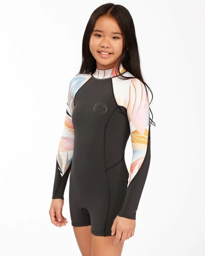 BILLABONG 1mm Girls' Spring Fever Spring Wetsuit HEAT WAVE 2 BILLABONG 1mm Girls' Spring Fever Spring Wetsuit HEAT WAVE - Image 2