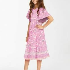 BILLABONG Girls' Hippie Girl Midi Dress PINK LADY 5 BILLABONG Girls' Hippie Girl Midi Dress PINK LADY -girls Sales Store abgwd00120 billabongw mee0 sd1