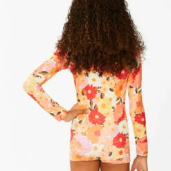 BILLABONG Girls' So Groovy Boyshort Long Sleeve Swimsuit MULTI 5 BILLABONG Girls' So Groovy Boyshort Long Sleeve Swimsuit MULTI -girls Sales Store abgwr00122 billabongw mul bck1