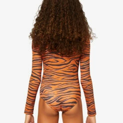 BILLABONG Girls' Sneakaway Back Zip Long Sleeve Swimsuit BRONZE -girls Sales Store abgwr00123 billabongw brz bck1