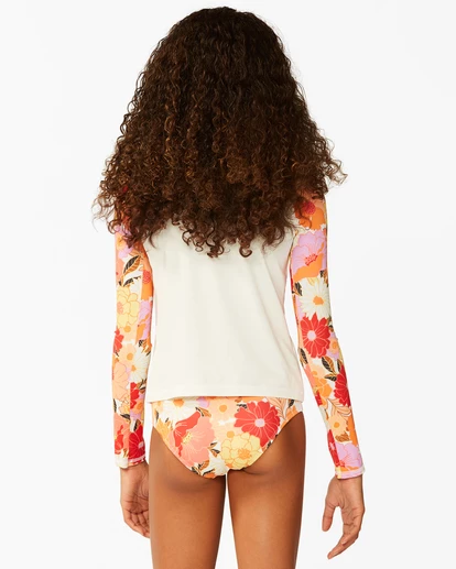 BILLABONG Girls' So Groovy Long Sleeve Rashguard MULTI 3 BILLABONG Girls' So Groovy Long Sleeve Rashguard MULTI - Image 3