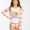 BILLABONG Girls' Rising Sun Long Sleeve Rashguard MULTI