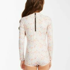BILLABONG Girls' Sweet Dreamer Boy Short Long Sleeve Swimsuit MULTI -girls Sales Store abgwr00131 billabongw mul bck1
