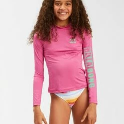 BILLABONG Girls' Core Surfdaze Long Sleeve Rashguard SPEARMINT 7 BILLABONG Girls' Core Surfdaze Long Sleeve Rashguard SPEARMINT -girls Sales Store abgwr00135 billabongw tpk frt1