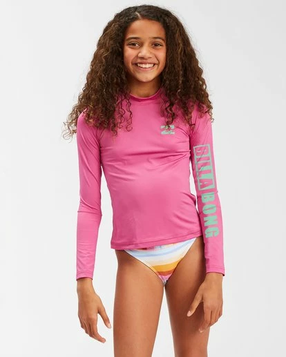 BILLABONG Girls' Core Surfdaze Long Sleeve Rashguard SPEARMINT 3 BILLABONG Girls' Core Surfdaze Long Sleeve Rashguard SPEARMINT - Image 3