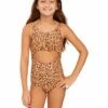 BILLABONG Girls' Lil Bit Wild One-Piece Swimsuit COCONUT