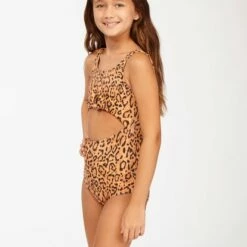 BILLABONG Girls' Lil Bit Wild One-Piece Swimsuit COCONUT -girls Sales Store abgx100117 billabongw czk0 sd3