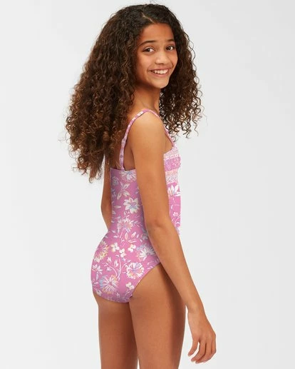 BILLABONG Girls' Day Dreamer One Piece Swimsuit PARADISE PINK 3 BILLABONG Girls' Day Dreamer One Piece Swimsuit PARADISE PINK - Image 3