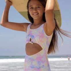 BILLABONG Girls' On A Rainbow One Piece Swimsuit MULTI