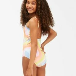 BILLABONG Girls' Groovy Road One Piece One Piece Swimsuit MULTI -girls Sales Store abgx100123 billabongw mul bck1
