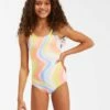 BILLABONG Girls' Groovy Road One Piece One Piece Swimsuit MULTI