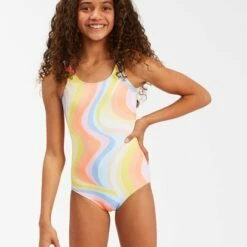 BILLABONG Girls' Groovy Road One Piece One Piece Swimsuit MULTI