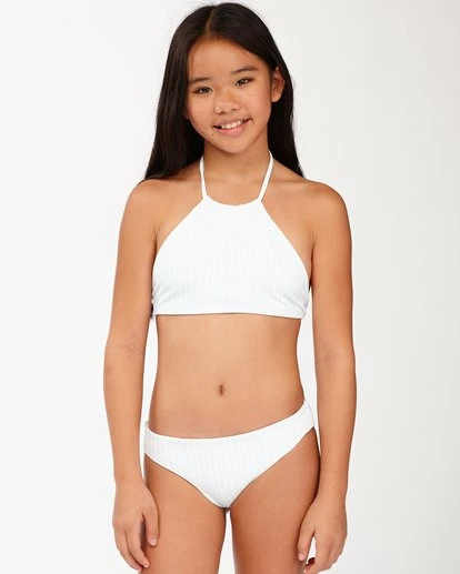 BILLABONG Girls' Walk In The Sun Reversible High-Neck Bikini Set MULTI 2 BILLABONG Girls' Walk In The Sun Reversible High-Neck Bikini Set MULTI - Image 2