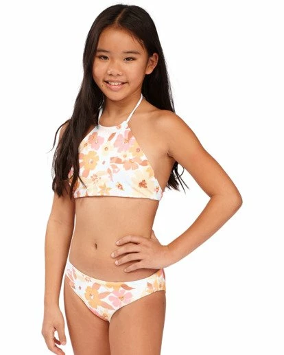 BILLABONG Girls' Walk In The Sun Reversible High-Neck Bikini Set MULTI 4 BILLABONG Girls' Walk In The Sun Reversible High-Neck Bikini Set MULTI - Image 4