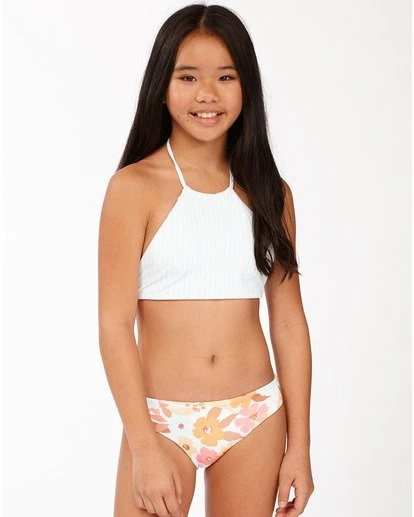 BILLABONG Girls' Walk In The Sun Reversible High-Neck Bikini Set MULTI 7 BILLABONG Girls' Walk In The Sun Reversible High-Neck Bikini Set MULTI - Image 7