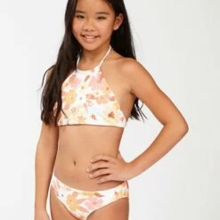 BILLABONG Girls' Walk In The Sun Reversible High-Neck Bikini Set MULTI 31 BILLABONG Girls' Walk In The Sun Reversible High-Neck Bikini Set MULTI -girls Sales Store abgx200162 billabongw mul sd1