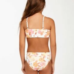 BILLABONG Girls' Walk In The Sun Reversible Bandeau Bikini Set MULTI -girls Sales Store abgx200163 billabongw mul bck1